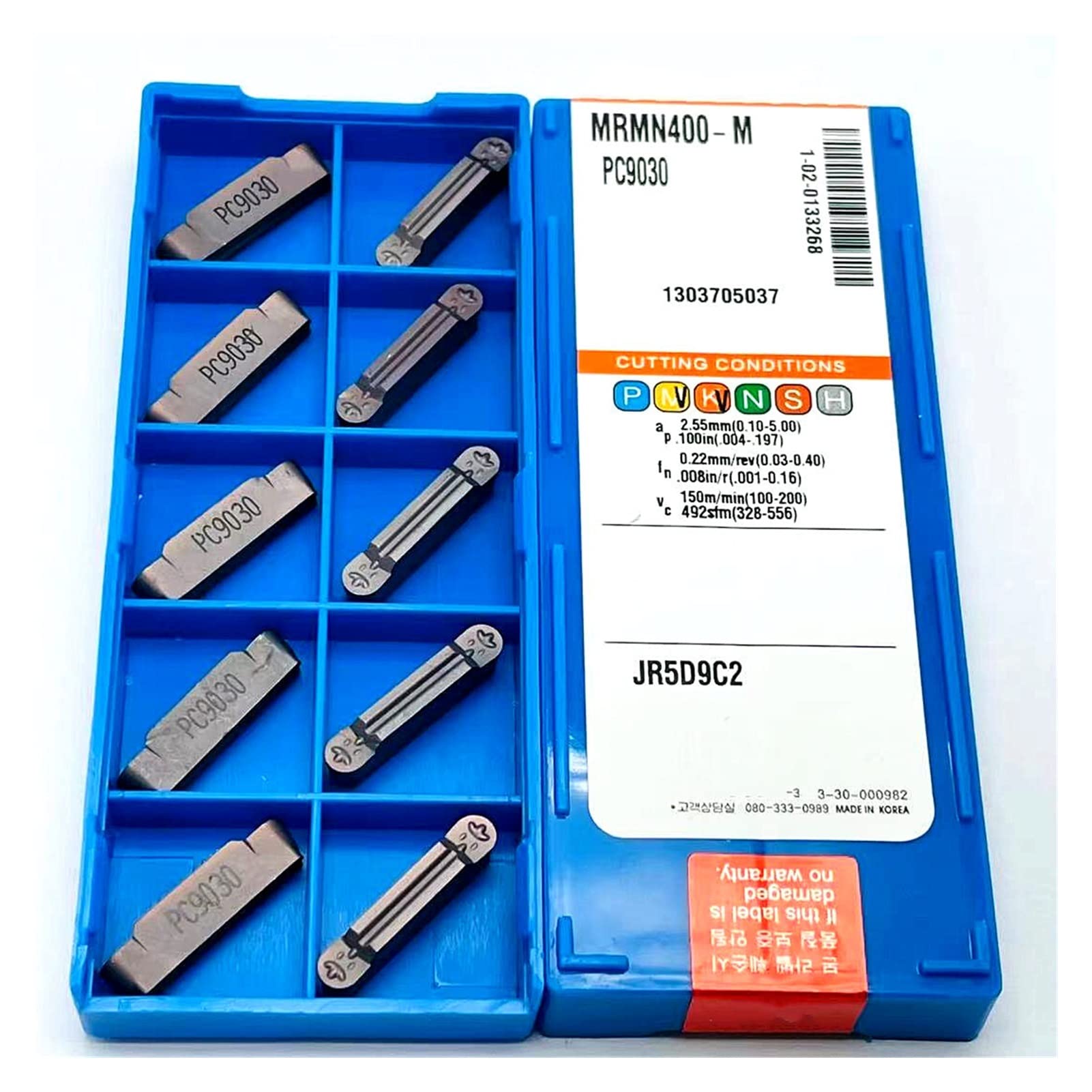 1 0PCS MRMN300 MRMN200 MRMN400 PC9030 Inserts en carbure for usinage de rainures d'arc, de rainure, d'outils de rotation et d'outils rainuants(MRMN200 PC9030)
