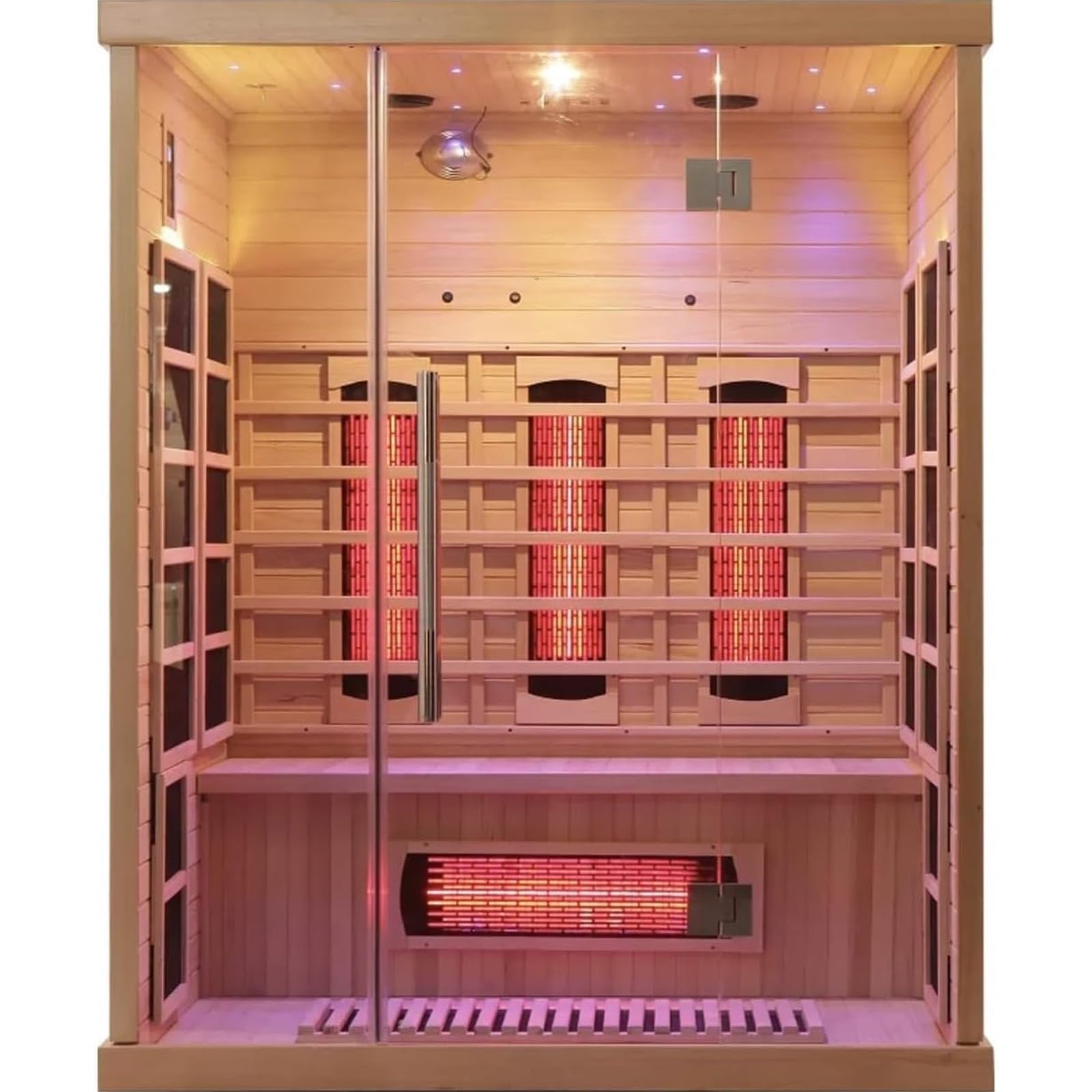 Tubo calentador de sauna infrarrojo de cerámica, panel de calefacción de 350 W para sala de vapor y spa, con protector de seguridad para uso doméstico, hotel y piscina