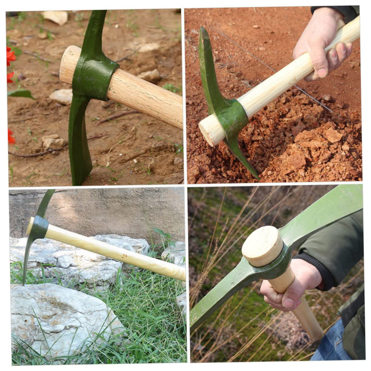 Yardwe 3 Piezas Selección De Jardín Azada De Mano Olla De Caldo Sostuvo Azadas Azada De Herramienta De Jardín Equipo De Jardinería Rastrillo Calabacín Pala Arado Planta Madera
