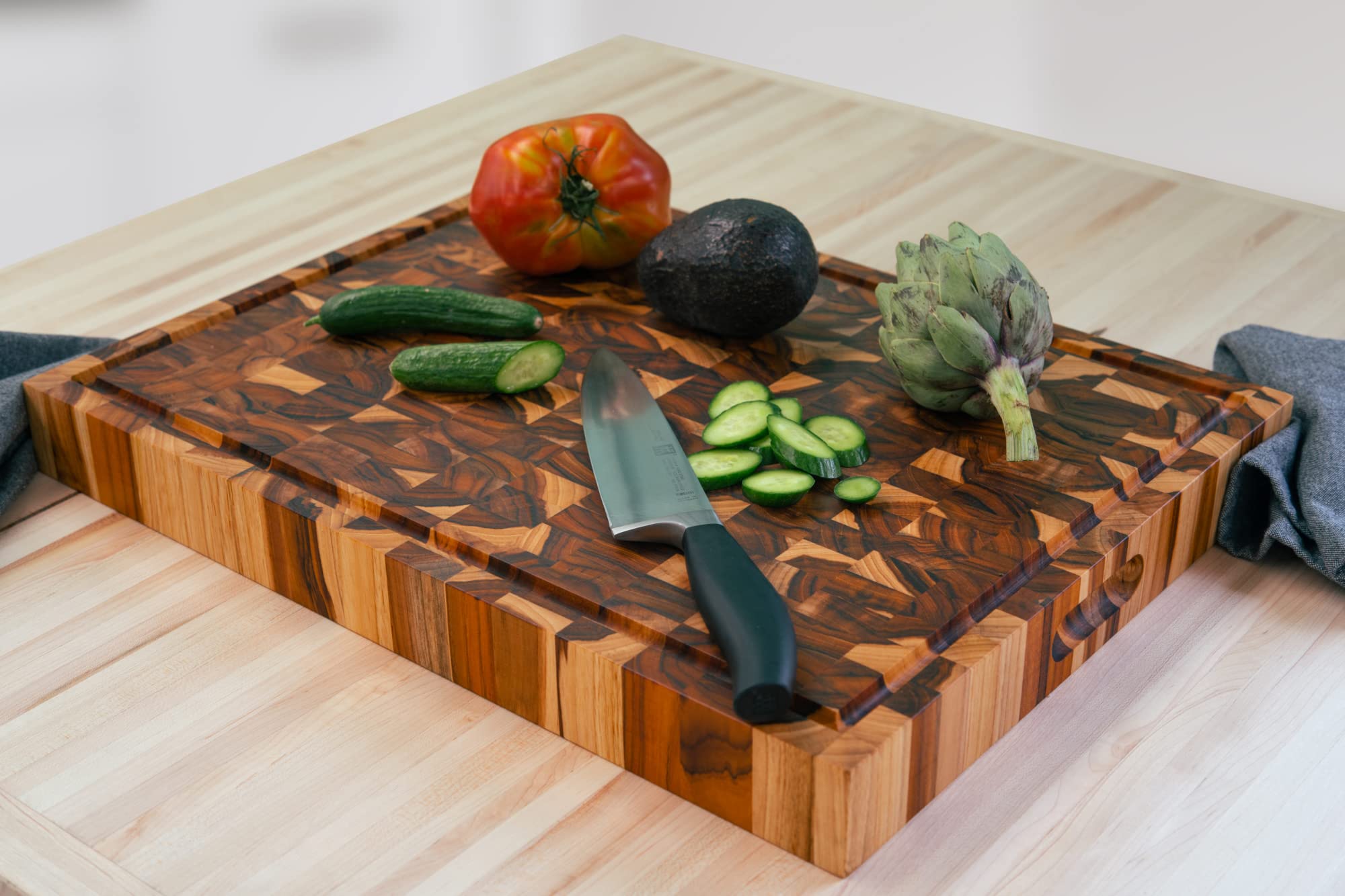 Amazon | Frank's Cutting Boards プレミアムエンドグレインチーク