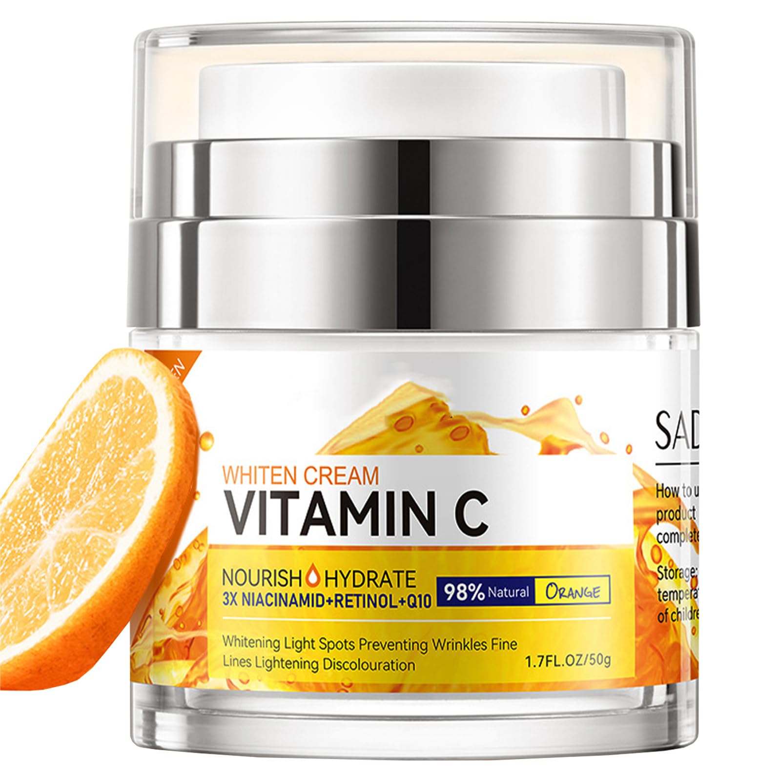Brightening Face Cream, Vitamin C Face Cream With Niacinamid & Retinol