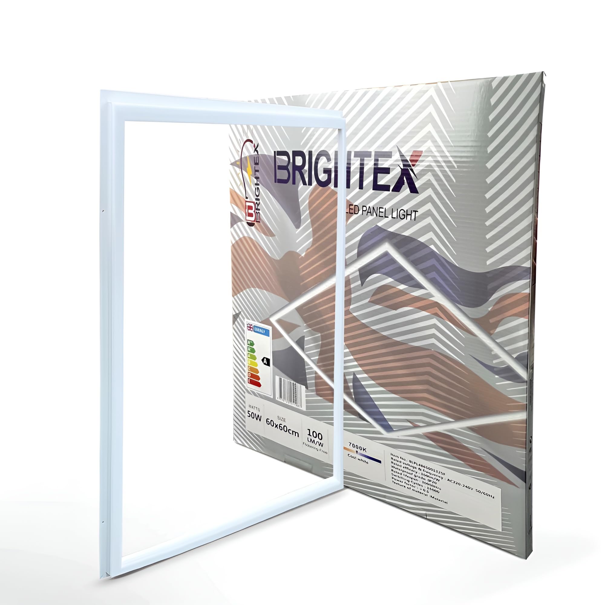 Brightex, led Panel Light 600x600mm 5000 Lumen Square Edge Lits 50W LED Ceiling Recessed Frame Border Fitting Cool White 6500k Office, Company, Garage (2 Years Warranty)