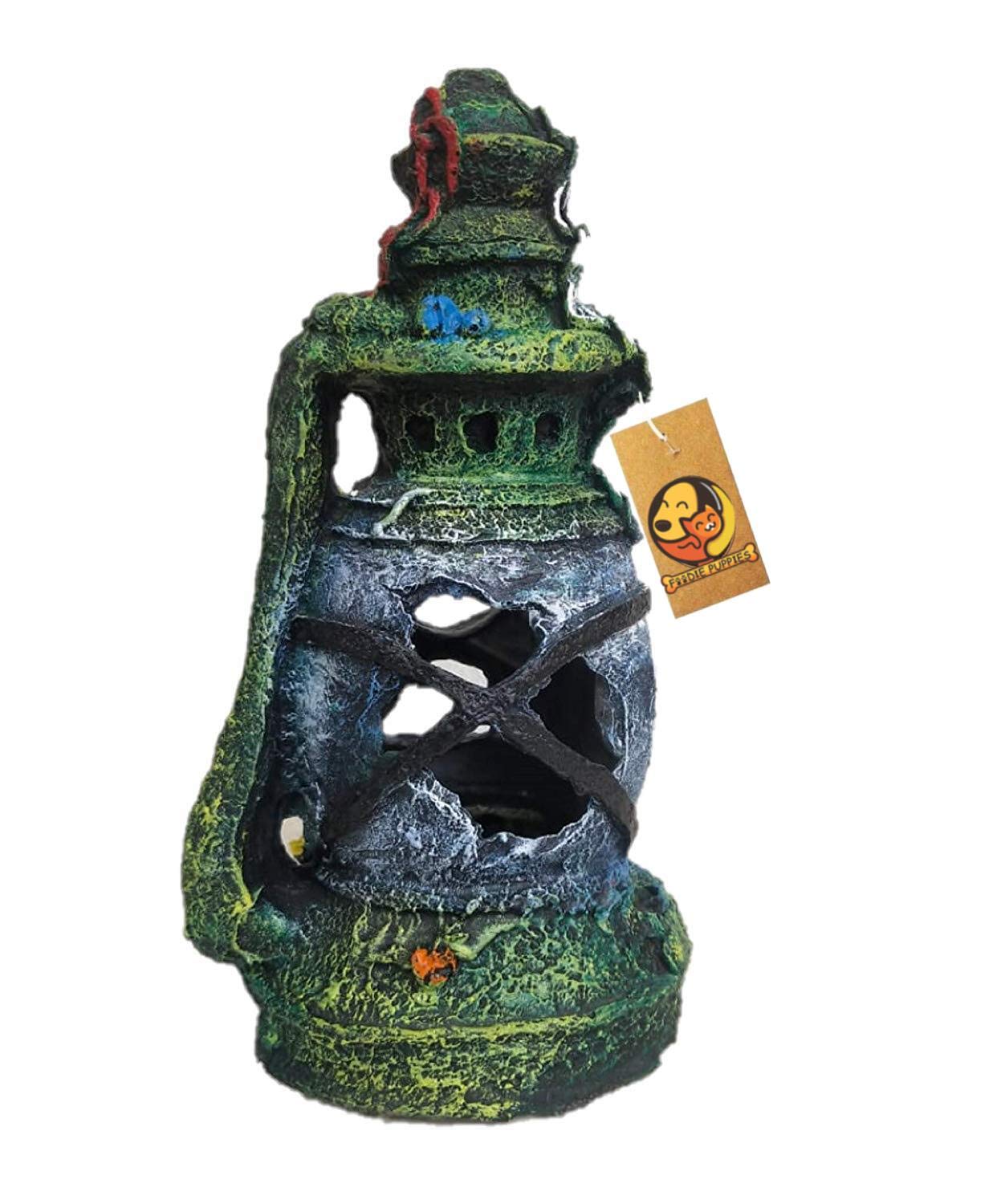Foodie Puppies Aquarium Decoration Ornaments for Fish Tanks (Lantern, 12.5 cm X 12.5 cm X 25 cm) | Unique Design Realistic Texture, Coloration, and Shape (B08526JSW7) Amazon Price History, Amazon Price Tracker