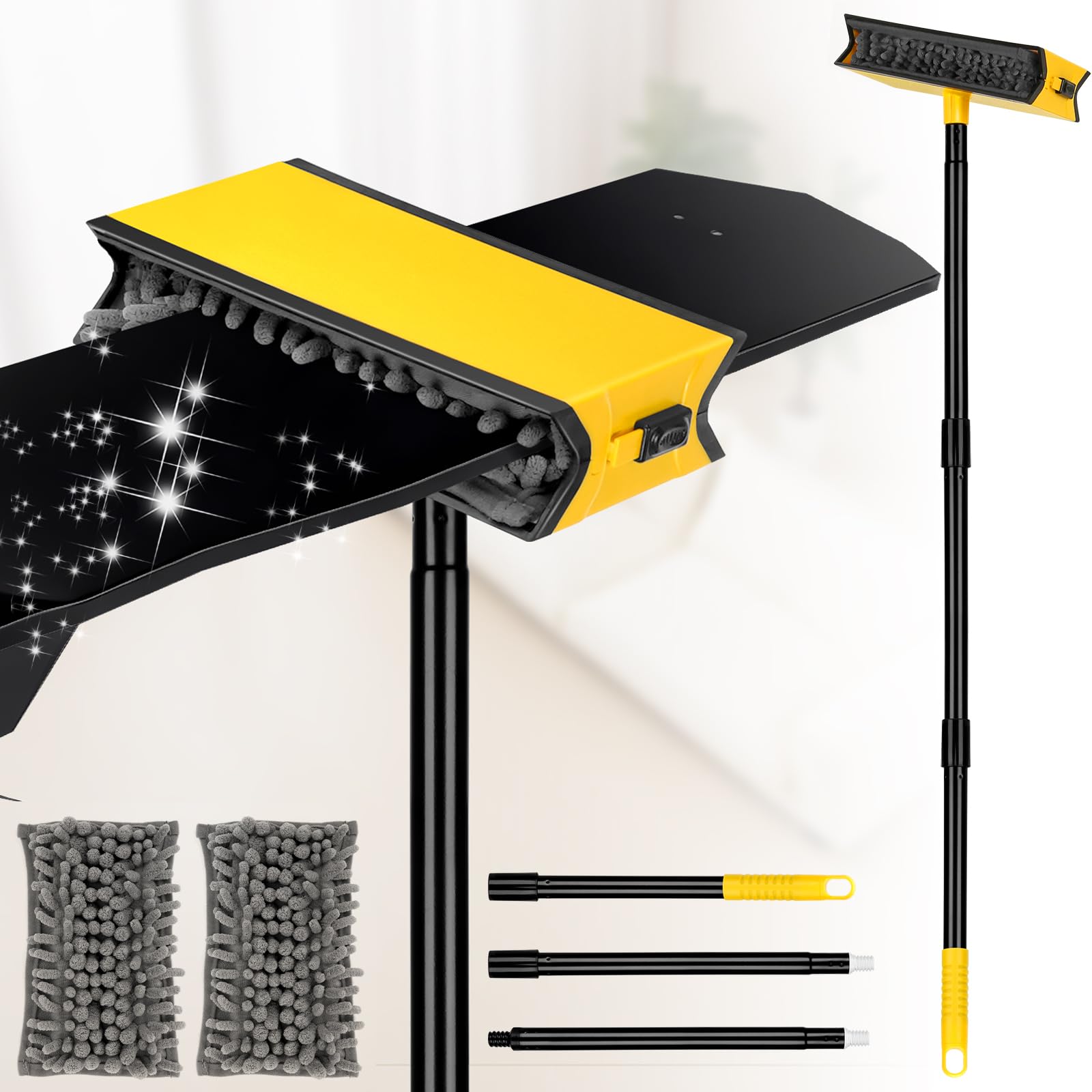Photo 1 of **UNTESTED**
Ceiling Fan Cleaner Duster with Extension Pole, Fan Blade Cleaner Microfiber Cleaning Tool with Reusable Chenille Mop Head for High Ceiling Fan Blade Blinds Cobweb