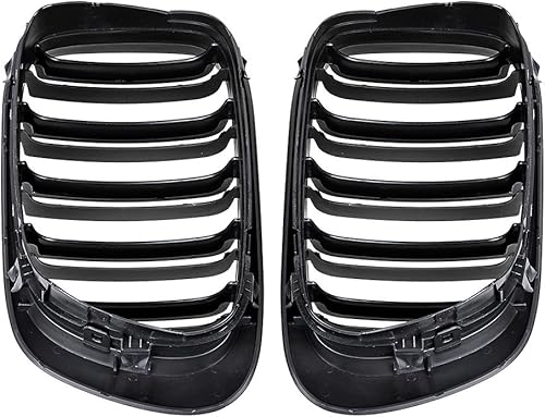 Miniatura 8 de Parrilla frontal superior brillante negra para riñón compatible con 1999-2002 E46 2 puertas Coupe Cabriolet 2DR