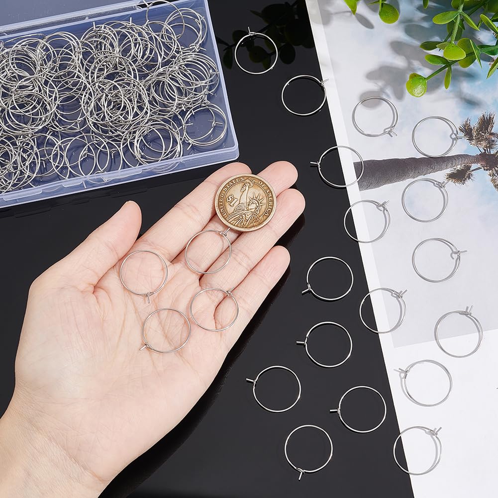 UNICRAFTALE 50pcs 304 Boucles D'oreilles Créoles En Acier Inoxydable