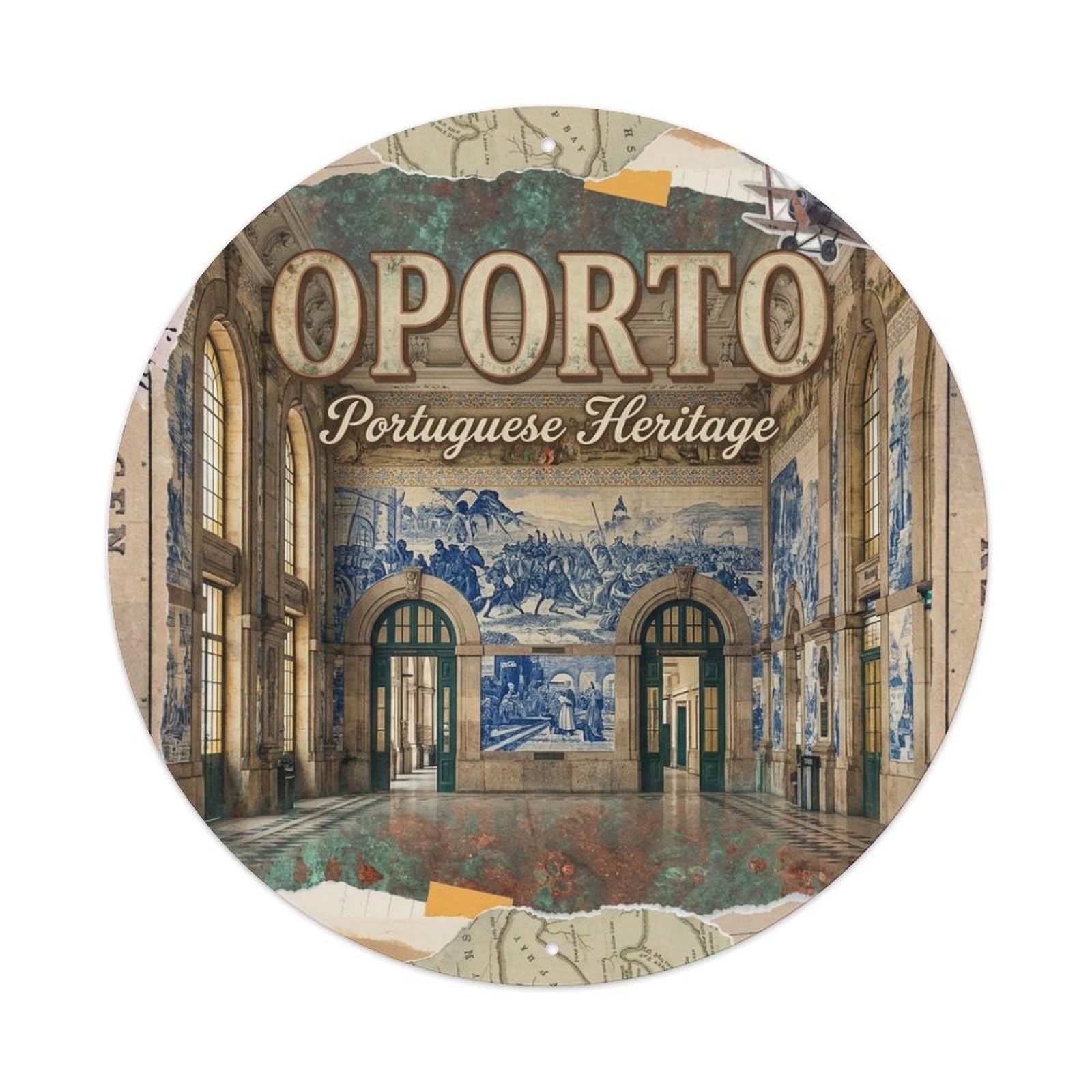 Vintage Travel Oporto Portugal Nostalgia Metal Tin Sign