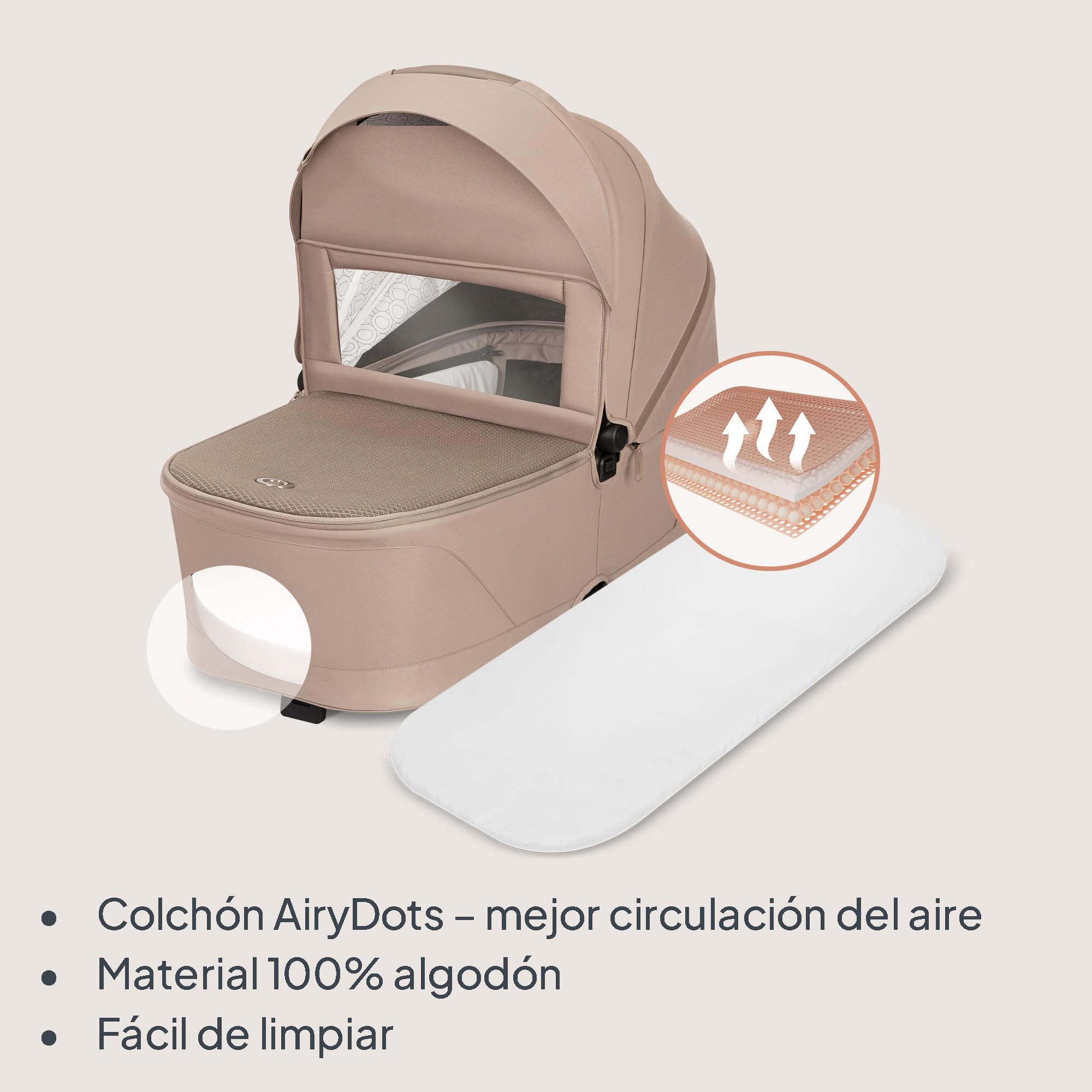 Lionelo Freya Carro Bebe 3 Piezas Carrito de Bebe 3 en 1 (0-4 Años, Hasta 22 Kg), Plegable Capazo, Silla y Silla de Coche I-Size 40-87 Cm, Suspensión, Ruedas PU, Capota UPF50+, Cochecito Bebe