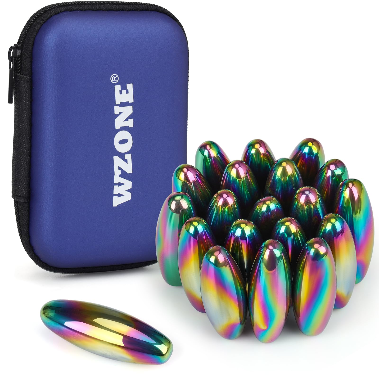 Aimants Forts Wzone 6 Pièces Ovales 60x18mm - Jouets Sensoriels Anti-Stress Pour Doigts Et TDAH