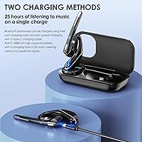 Vista 3 de Auriculares Bluetooth V5.3, Audífonos inalámbricos con estuche de carga de 1000mAh, 96H de tiempo de conversación, auriculares manos libres