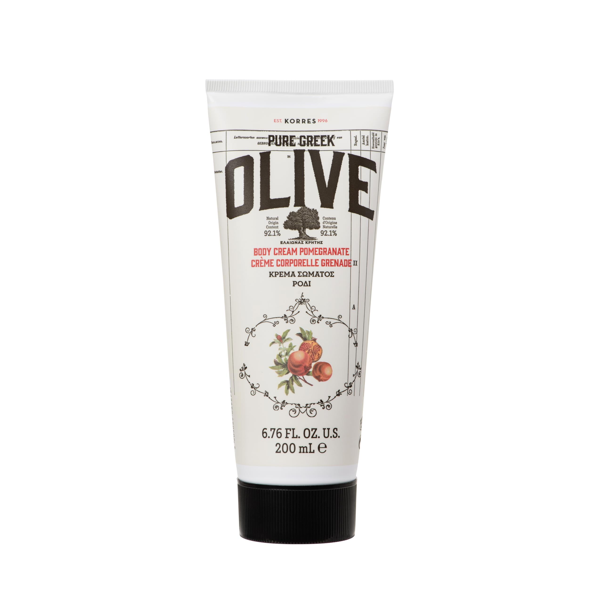 KORRES Olive & Pomegranate Moisturising Body Milk Dermatologically Tested Vegan 200ml