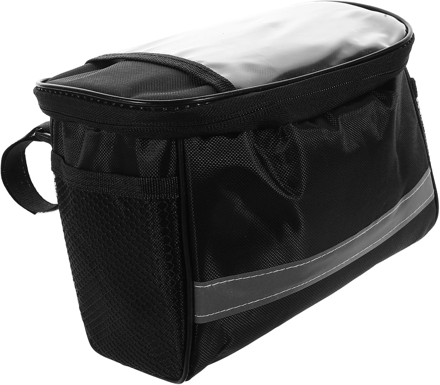 Portable Foldable Bike Front Handlebar Bag with Multiple Compartments Cycling Accessory for Road and Mountain Bikes Lightweight Top Tube Storage Pouch for Easy Daily Use