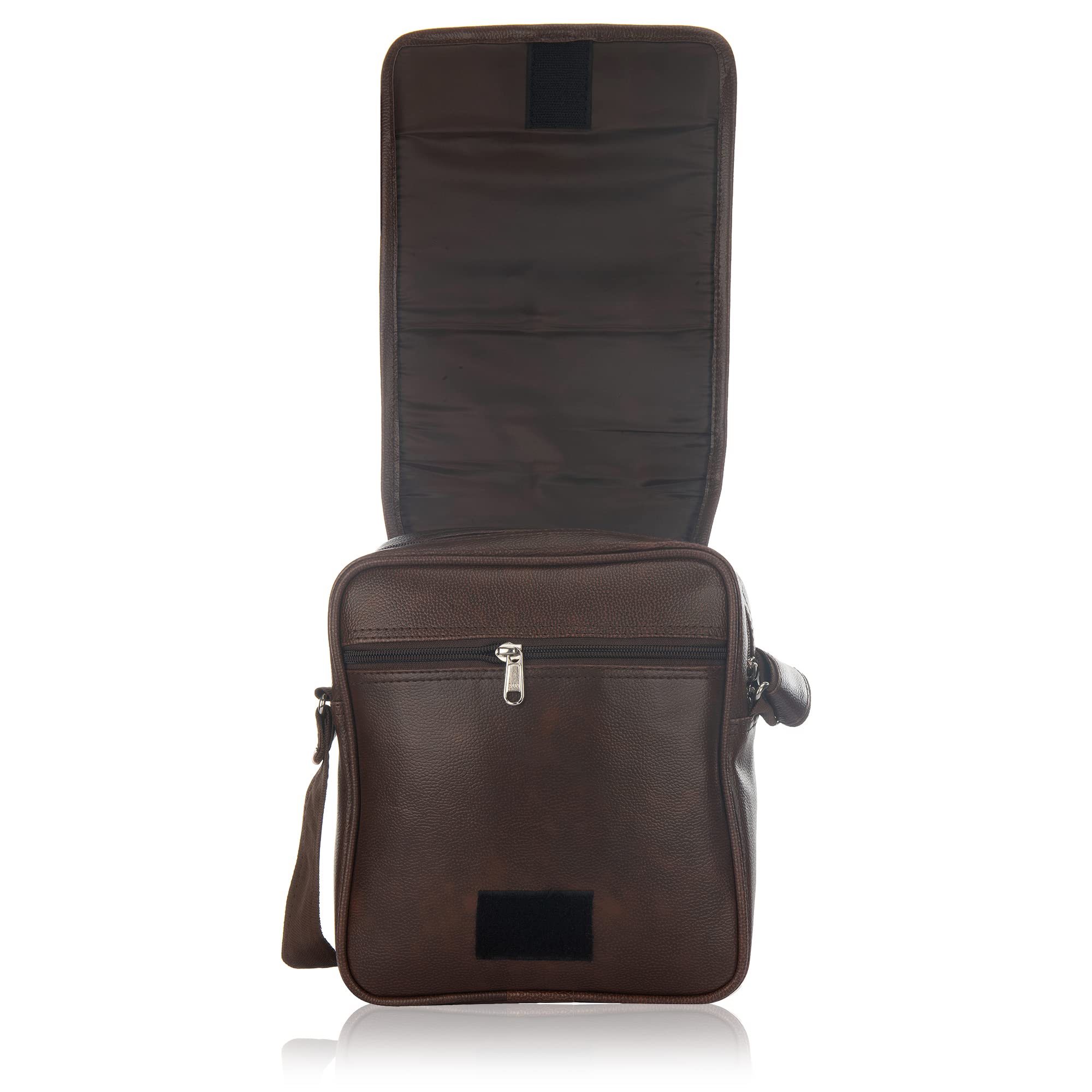 SHAMRIZ Casual Crossbody Synthetic Leather Men Sling Bag, Side bag, One side Bag for Men (Brown) 3
