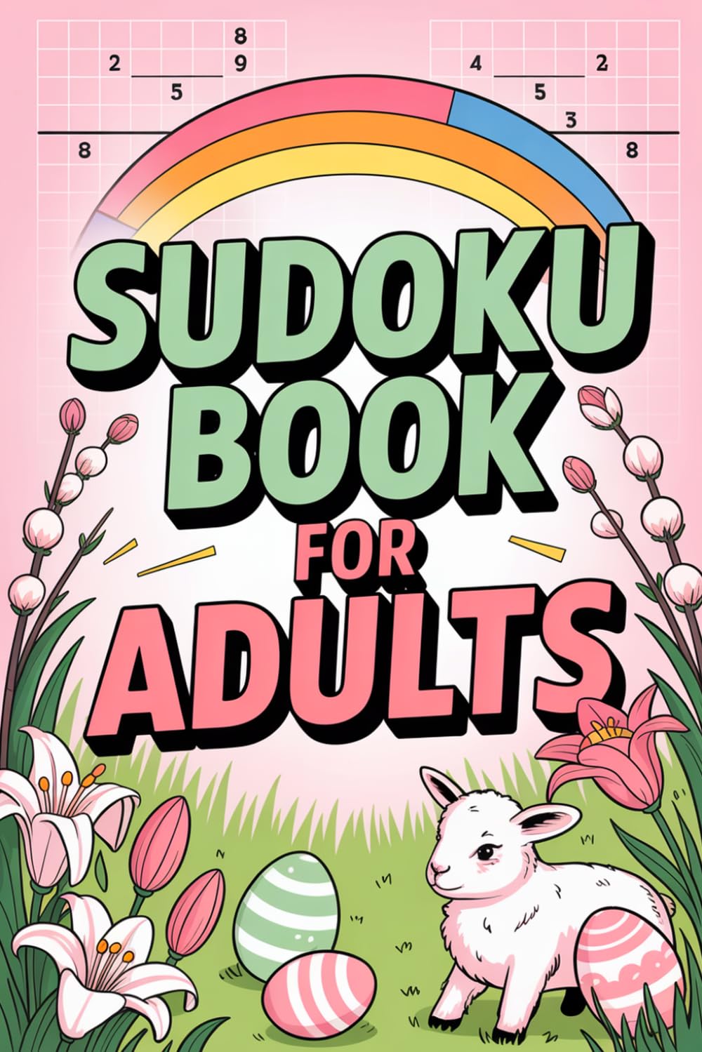 Sudoku Book for Adults: Easy-on-the-Eyes Immersive Puzzle Workbook for Grown-Ups with Spring Easter Theme