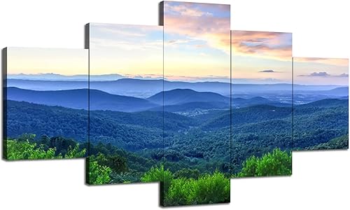 Miniatura 2 de Shenandoah Valley Canvas Wall Art Virginia Landscape Wall Decor Blue Ridge Mountains Virginia Picture Print Poster Painting Framed Living Room