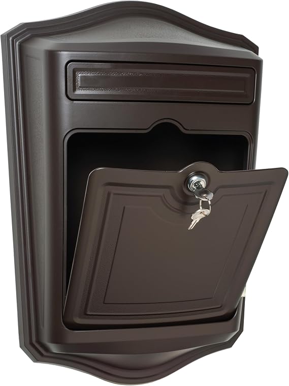 ARCHITECTURAL MAILBOXES 2540RZ-10 Maison Wallmount Mailbox, Rubbed Bronze, S