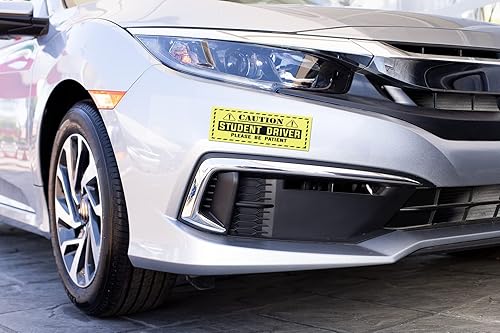 Miniatura 5 de Imán para parachoques de coche Student Driver  Auto Learning to Drive Magnetic Sign  3 x 9 pulgadas. Paquete de 2 precauciones para estudiantes