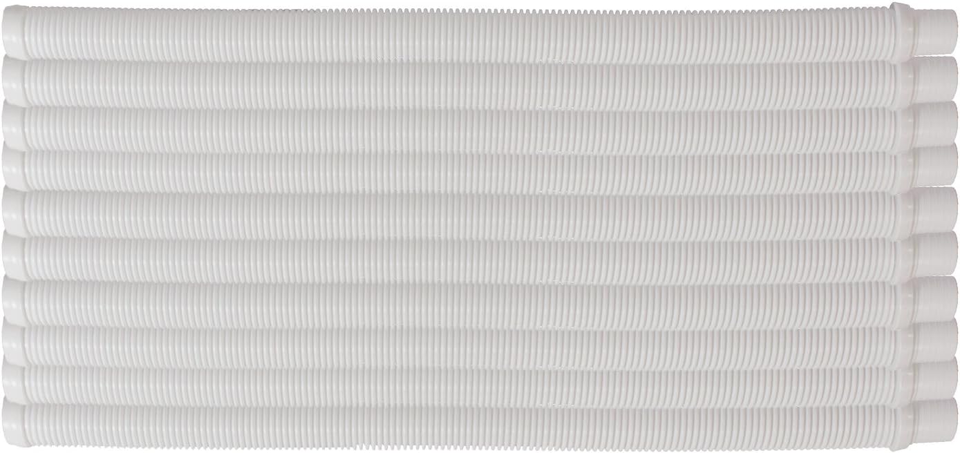 Automatic/Suction Swimming Pool and Spa Vacuum Cleaner Extension/Replacement Hose Compatible with All Major Brands (10, White)