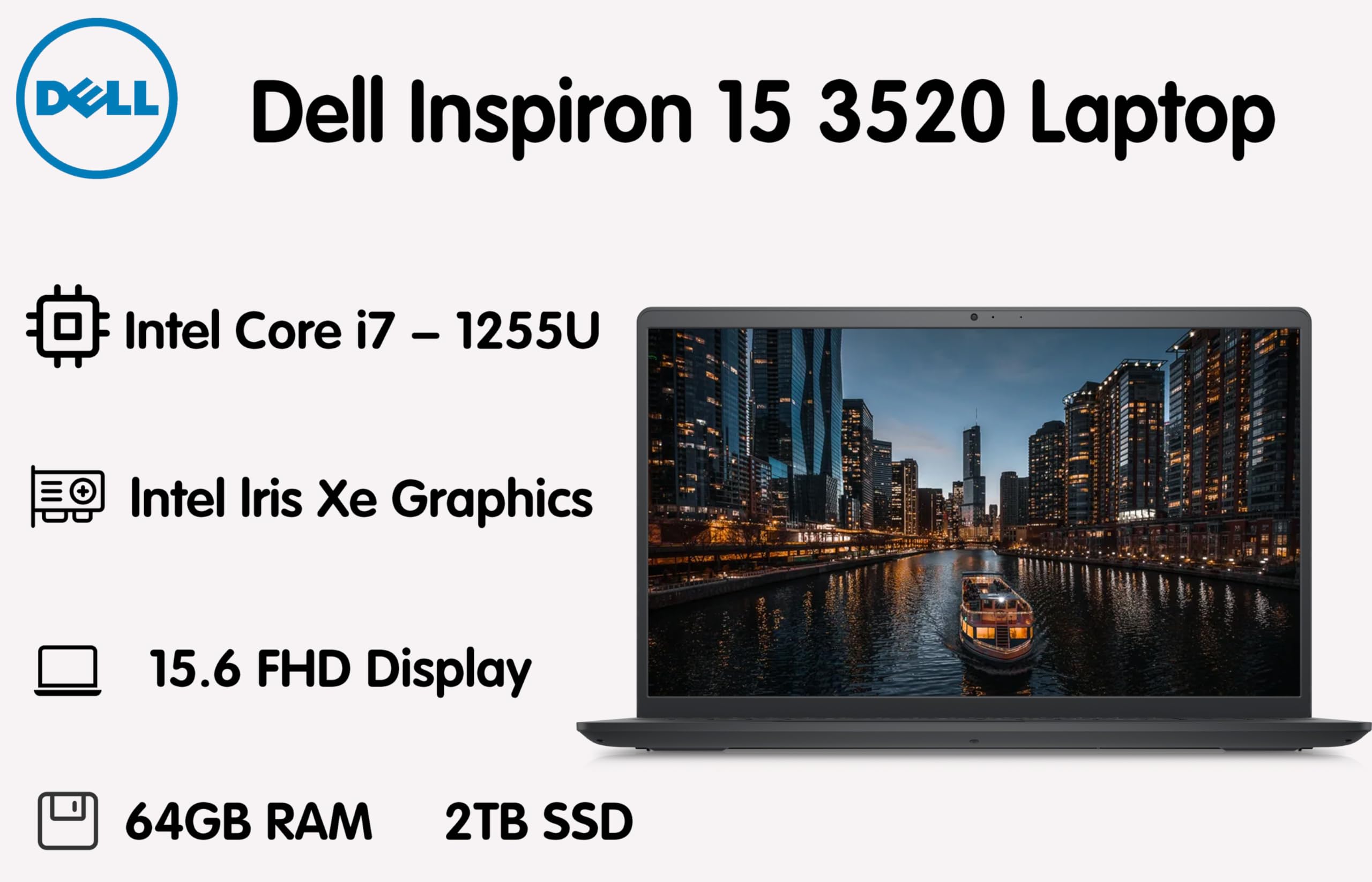Amazon.com: Dell Inspiron 15.6 Inch FHD Business Laptop, Intel