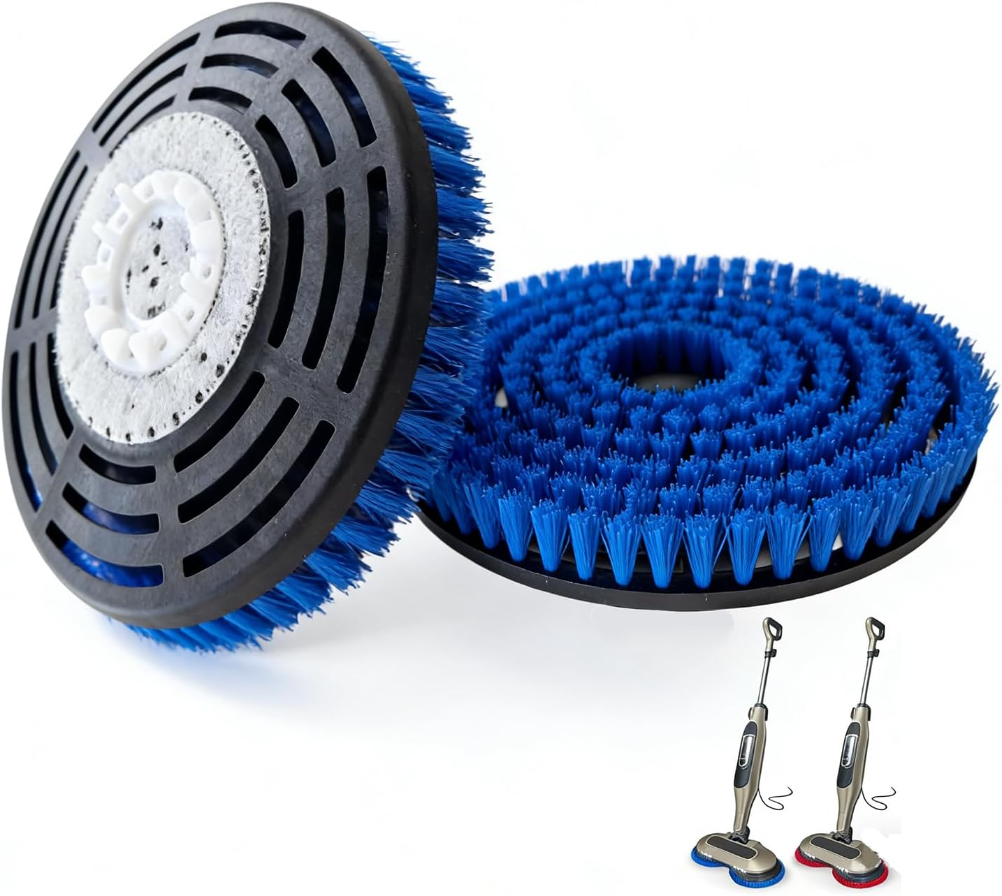 KVLZ 2-Pack - Newly Upgraded Steam Mop Replacement Brush Head, Compatible with Shark Steam Mops and Scrub Mops S8201/S8001/S7201/S7000 Series,Suitable for All Floor Types, Scratch-Free Polish (Blue)