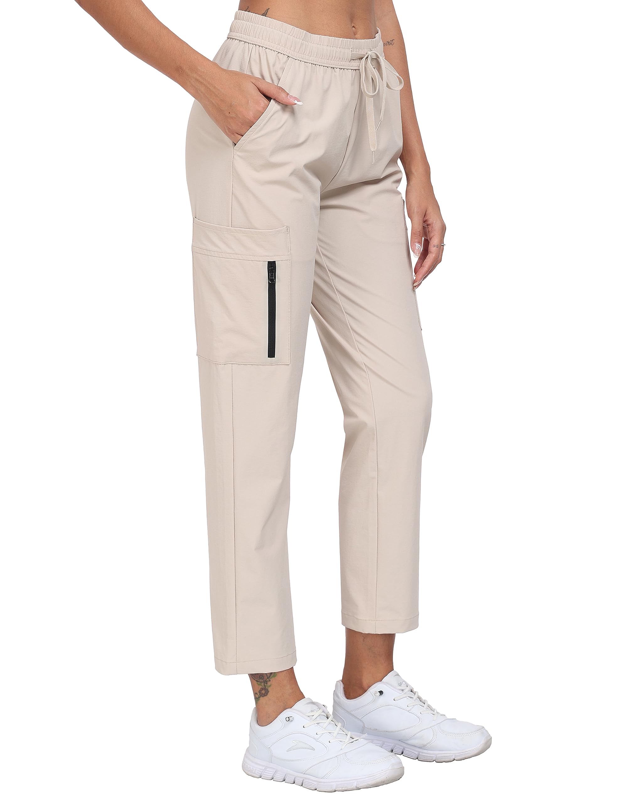 MoFiz Pantaloni Cargo Donna Leggeri Impermeabili Pantaloni da Escursionismo Trekking Pantaloni con Tasca Utility