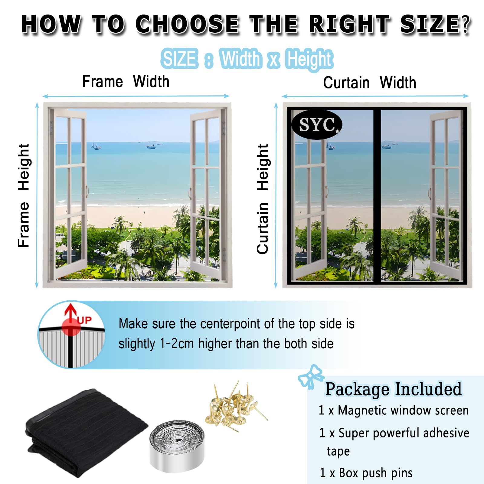 Moustiquaire Fenêtre Magnétique, Auto-Adhésif Rideau En Maille Rideau