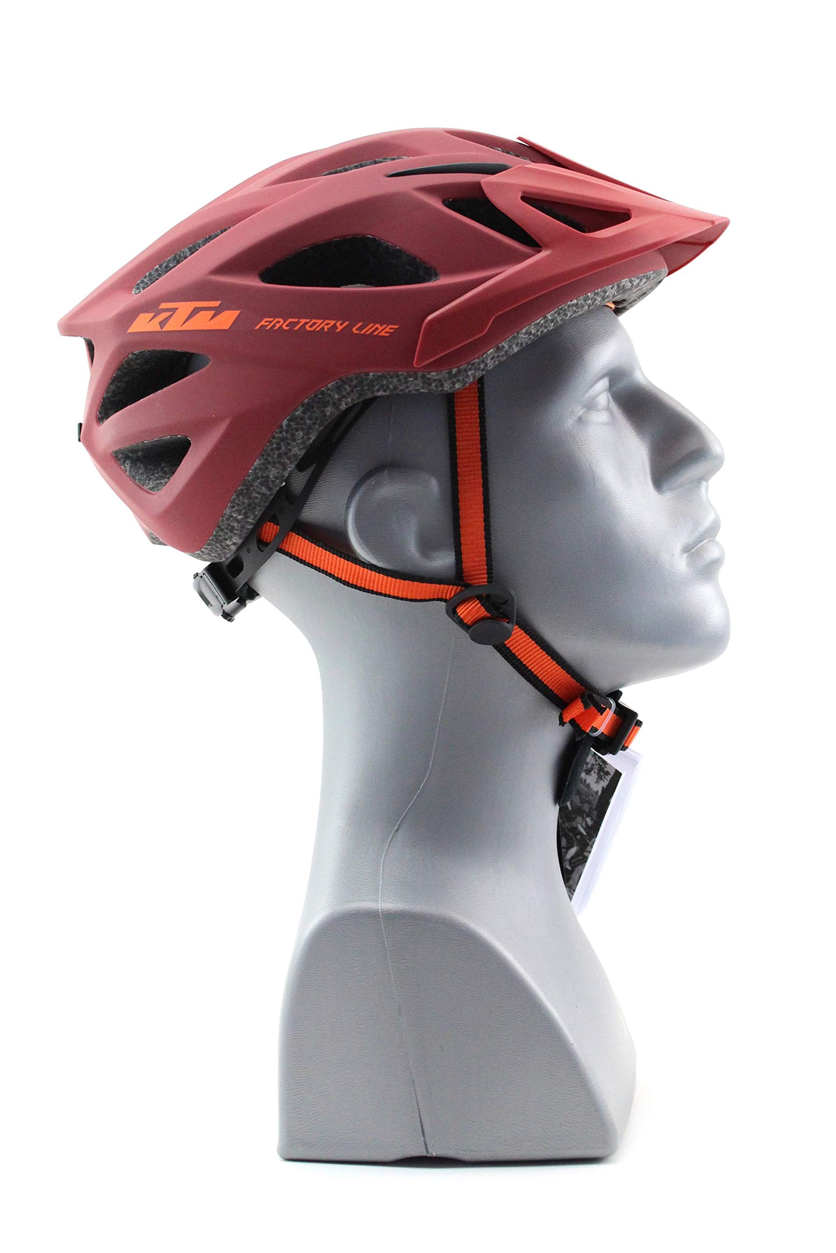 KTM Helm Fahrradhelm Unisex rot/orange matt Factory Line, Helmgröße:58-62 Sport & Freizeit