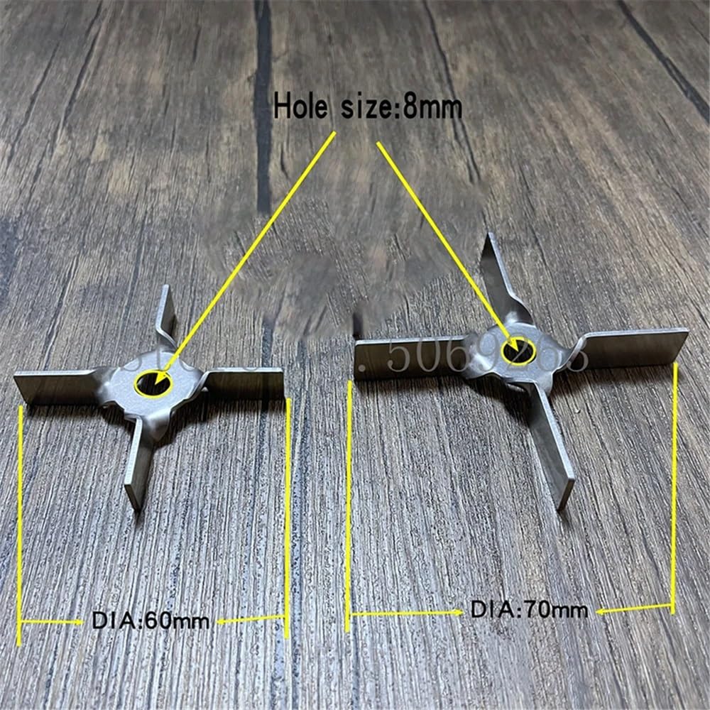 Attrezzature e forniture di laboratorio 1 set 304 acciaio inossidabile quattro pale con asta DIA 60/70mm agitatore a utilizzato in laboratorio agitazione