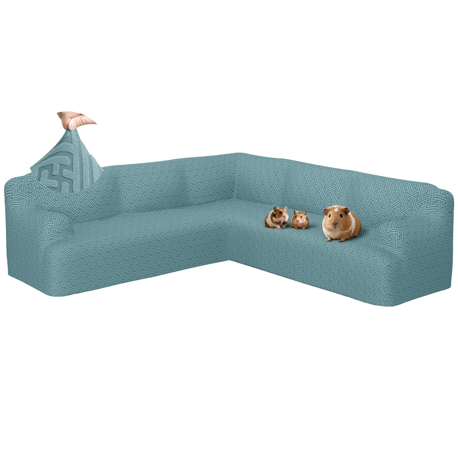 ROFASVCO Sectional Couch Covers L Shape Sofa Cover 1-Piece Stretch Corner Couch Covers Non Slip Washable Sofa Slipcovers Soft Fleece Furniture