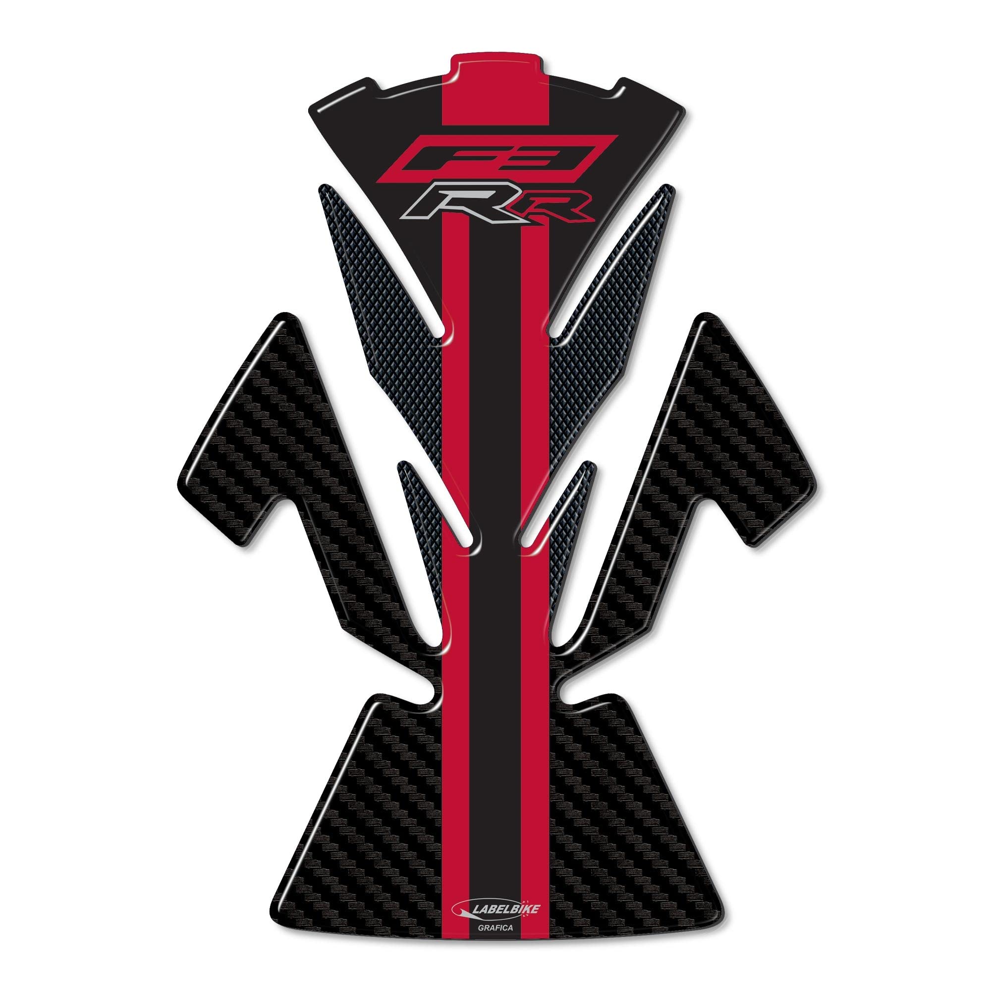 labelbike Adesivo 3D Moto Paraserbatoio Compatibile con MV Agusta | F3 RR 2022, Protezione in Resina, Antigraffio, Decorazione