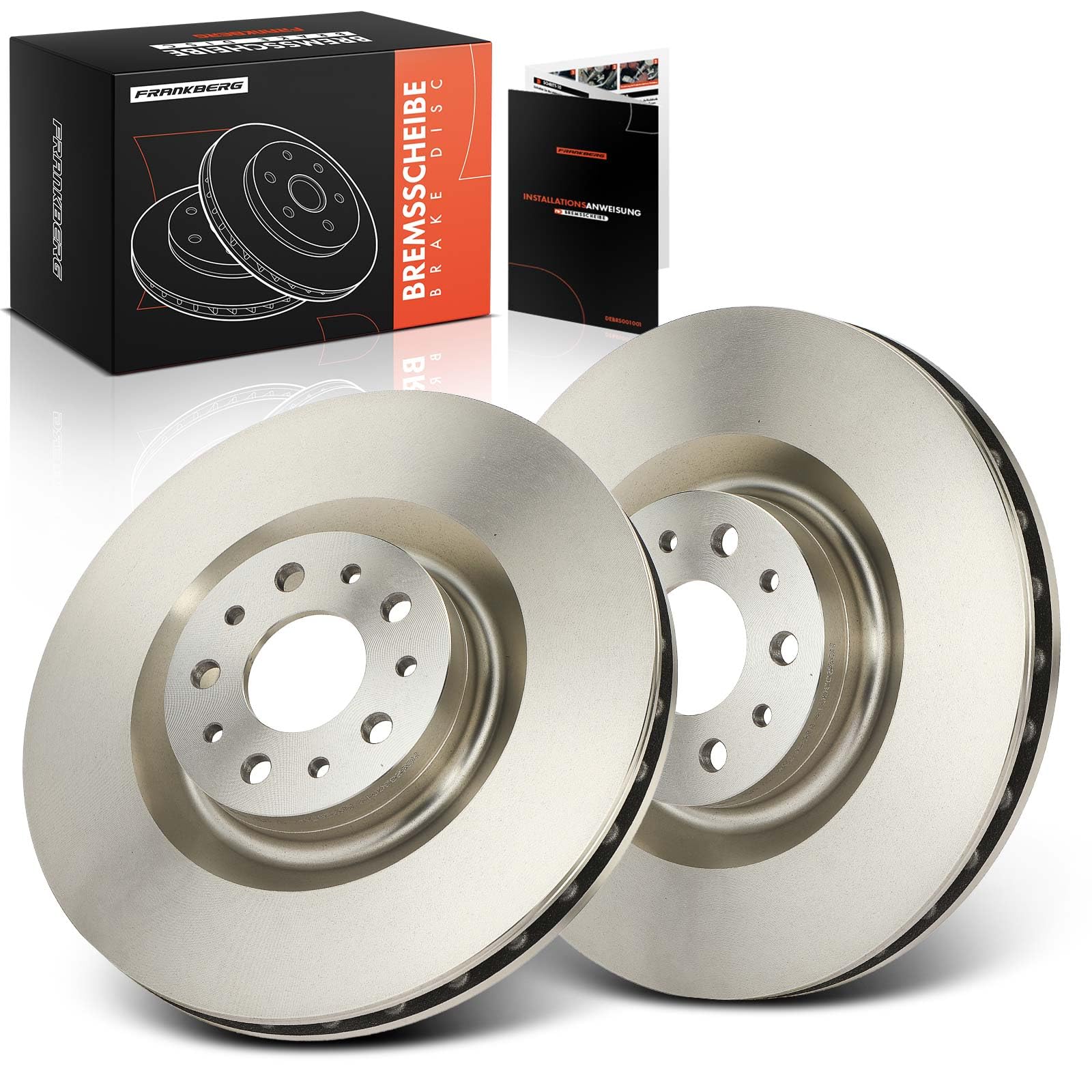 Frankberg 2 dischi freno anteriori ventilati ⌀305mm 51914663 51854567 | Compatibile con: Pianale/telaio Doblo 263, 500L 351 352, Doblo Cargo 263, Combo Tour X12, Doblo MPV 263