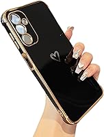 Vista 11 de ZTOFERA Funda diseñada para Google Pixel 7a, bonito diseño de corazones de amor con borde chapado y protección de lente de cámara, para Google Pixel