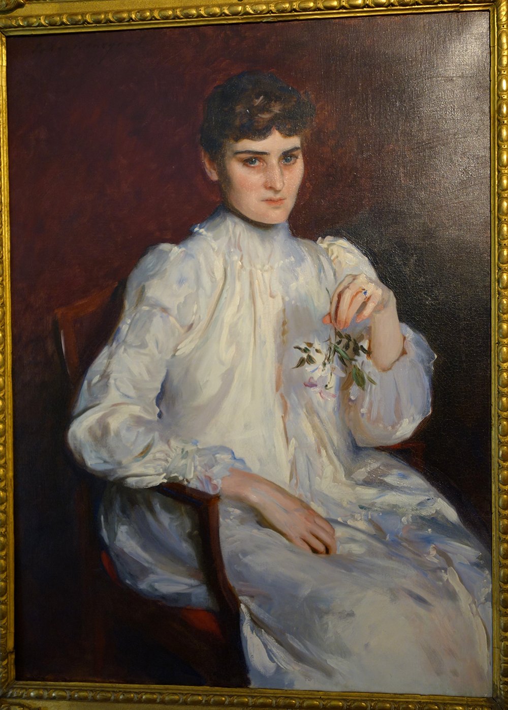 Cuadro de Mrs. Edmund Kelly por John Singer Sargent en lámina mate pequeña con marco marrón