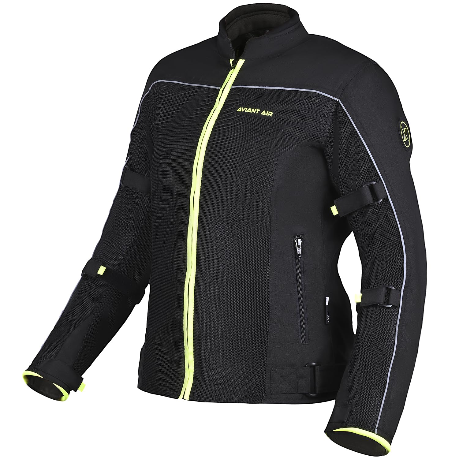 Allextreme AVIANT AIR Women Bike Riding Jacket CE Level 2 Certified Armour Protector Elbows Shoulders Protection Mesh Fabric Motorcycle Rider Gear (S, Black/Green)-picture-34