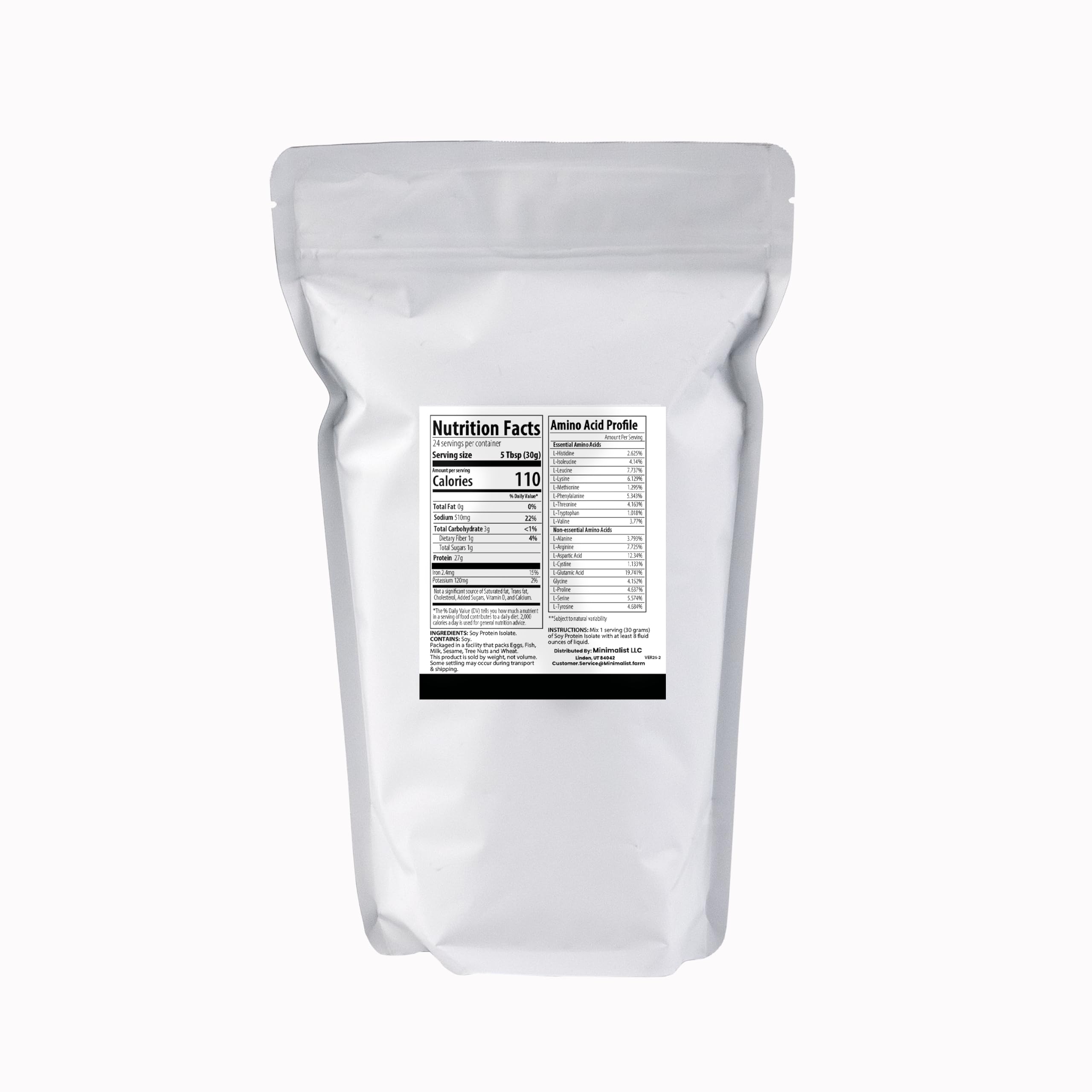 Minimalist, Soy Protein, 1.6 Lb — Amazon image 2