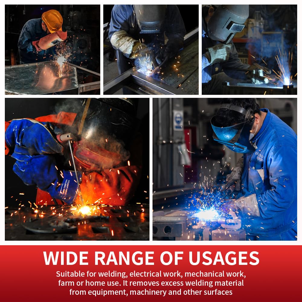Welding Hammer-765,4 g Stripper, struttura in acciaio forgiato, manico ammortizzante | Martello per saldatura, punta roccia, martello per mattoni