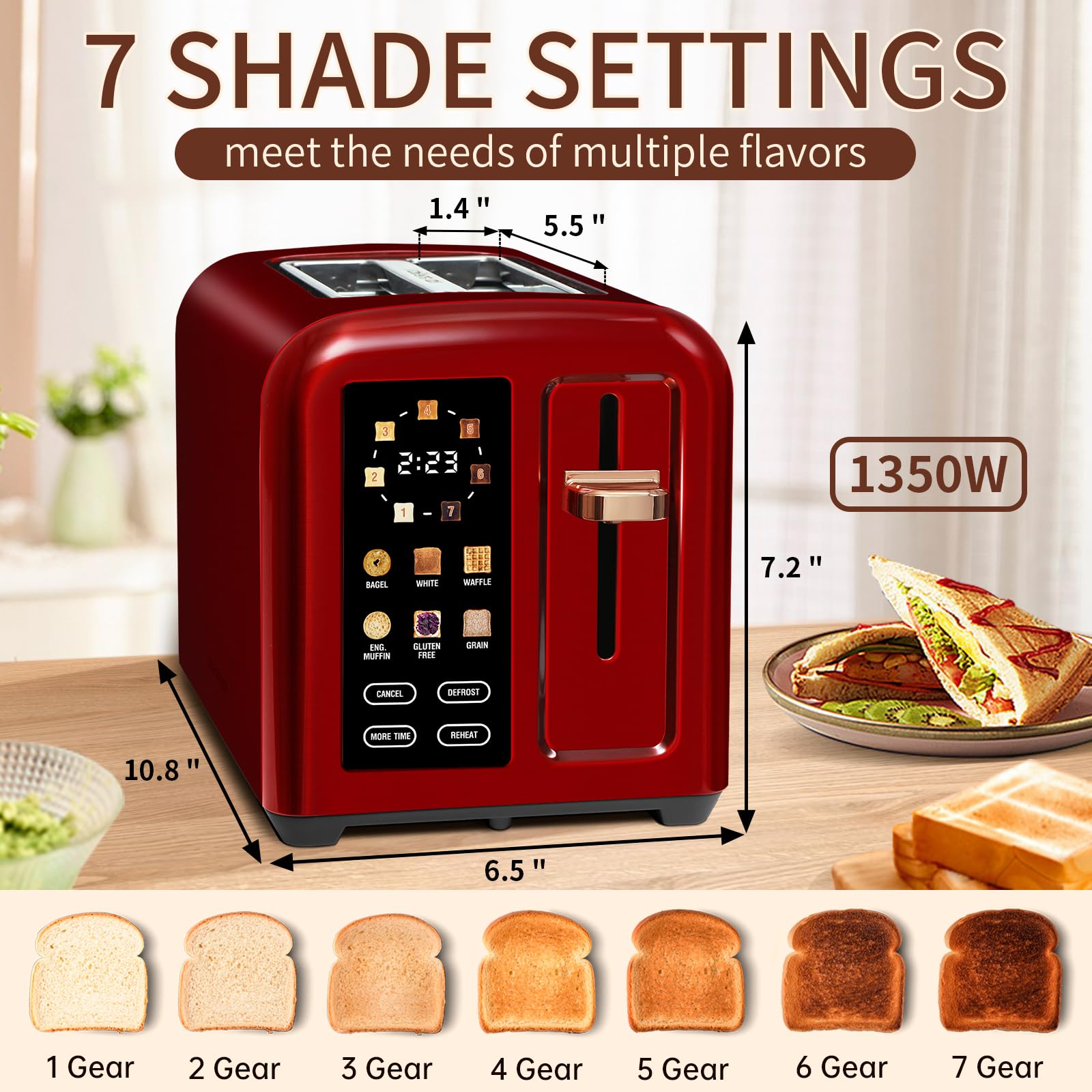 SEEDEEM 2-Slice Toaster - Faster Toasting! -2 SEEDEEM 2-Slice Toaster - Faster Toasting! -2