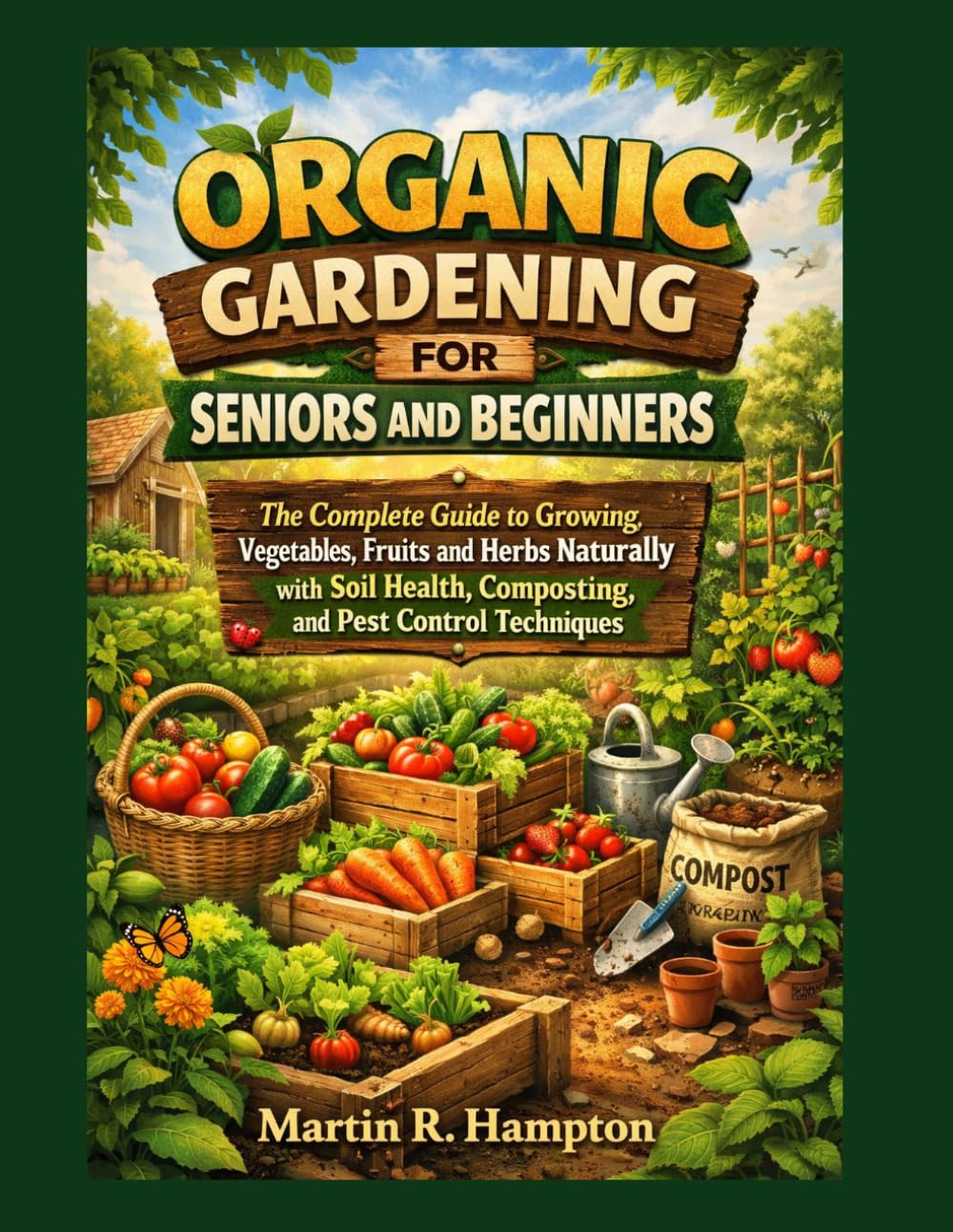 ORGANIC GARDENING FOR SENIORS AND BEGINNERS: The Complete Guide to Growing Vegetables, Fruits, and Herbs Naturally with Soil Health, Composting, and Pest Control Techniques