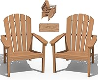 Vista 10 de nevilywood Sillas Adirondack compactas apilables, sillas de patio de polietileno de alta densidad de 26.3 pulgadas de ancho, duraderas, diseño que