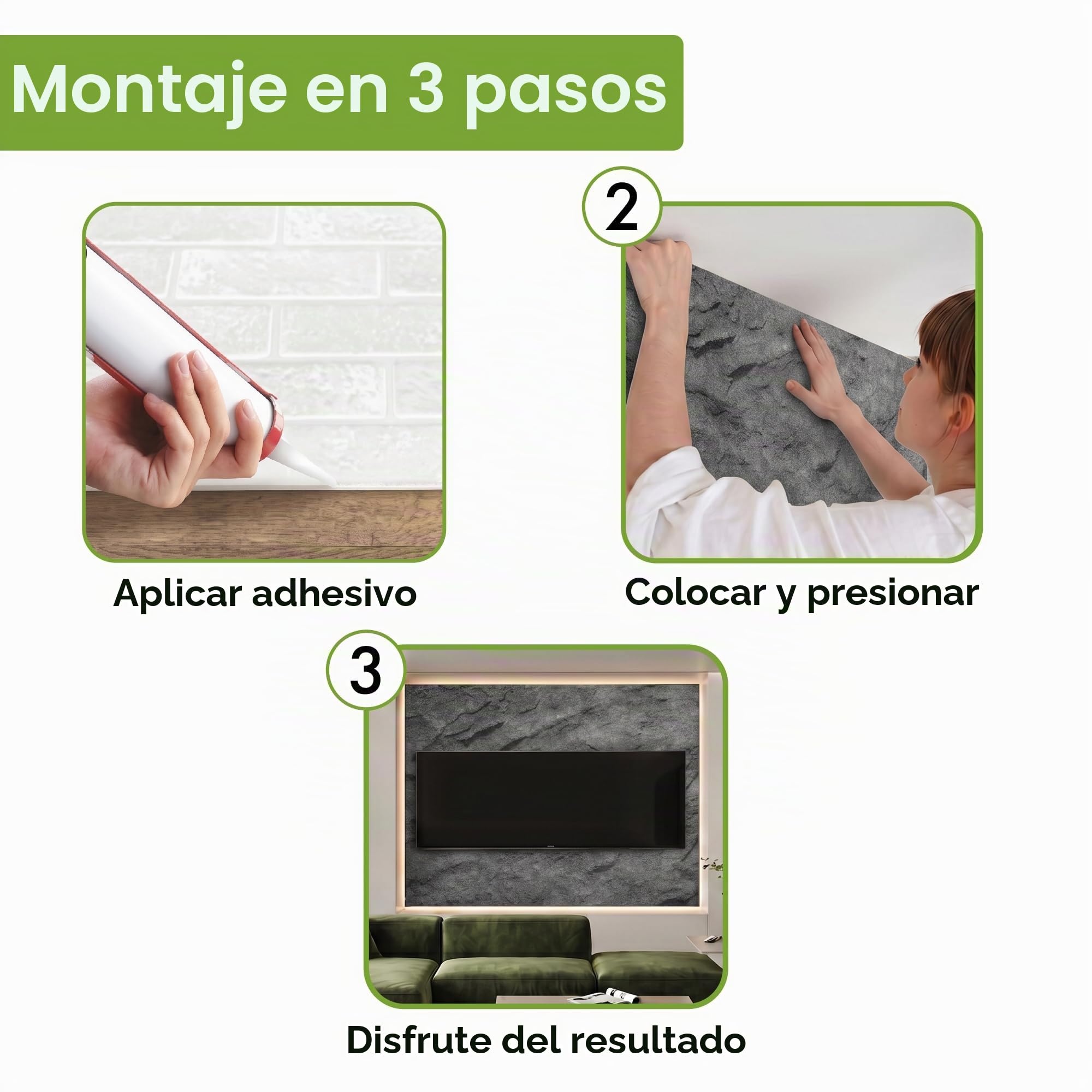Paneles de pared 3D imitación mármol y piedra, revestimiento de espuma para salón, cocina, baño, balcón, dormitorio, oficina.