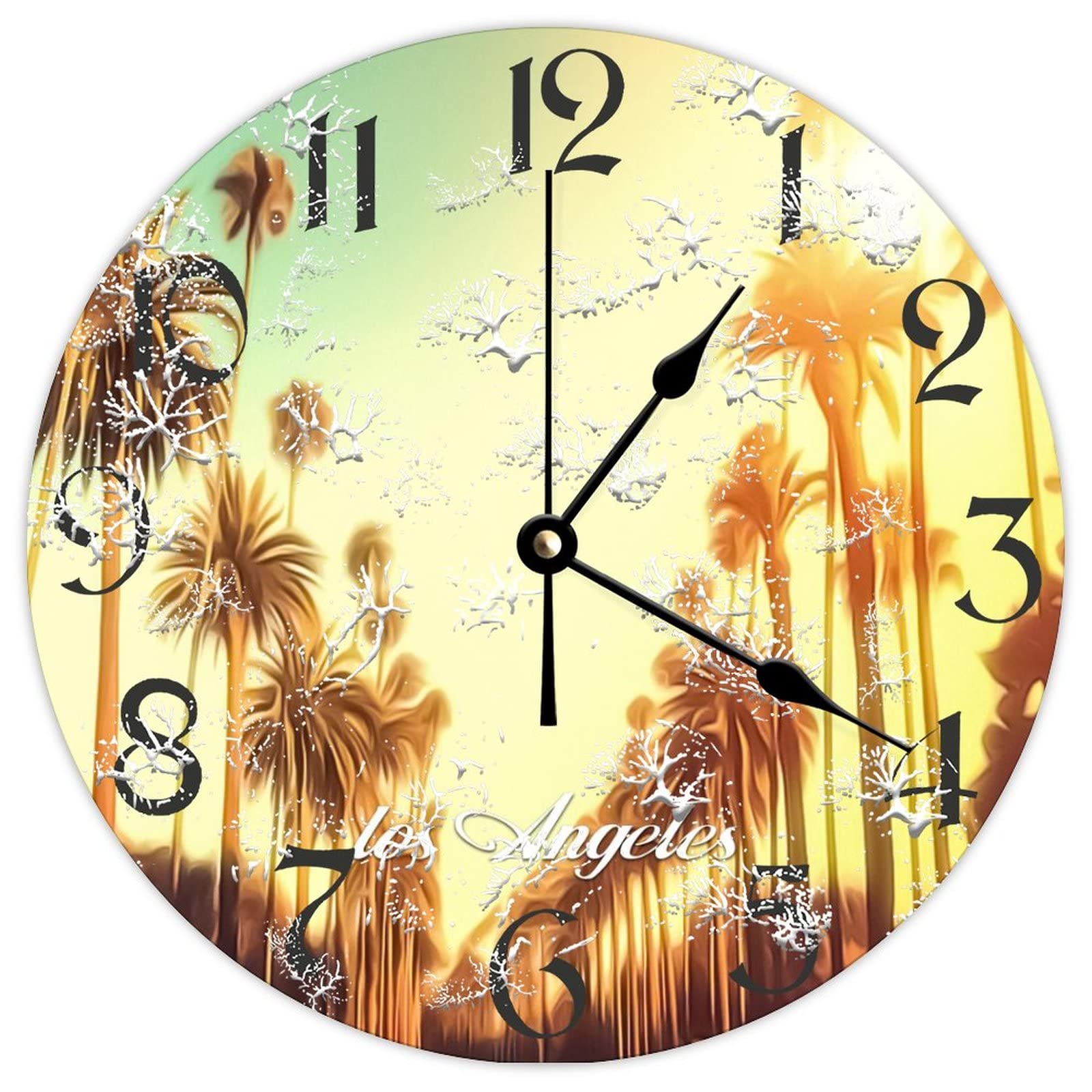 Horloge murale ronde Los Angeles pour une ambiance rétro