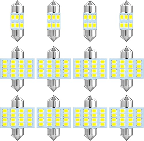 Bombilla LED de 12 V DE3175 DE3175LL de 1.142 in, 1.181 in, 1.220 in, festoon 3175 DE3022 DE3021 3022 3021, blanco, 160 lúmenes320 lm para