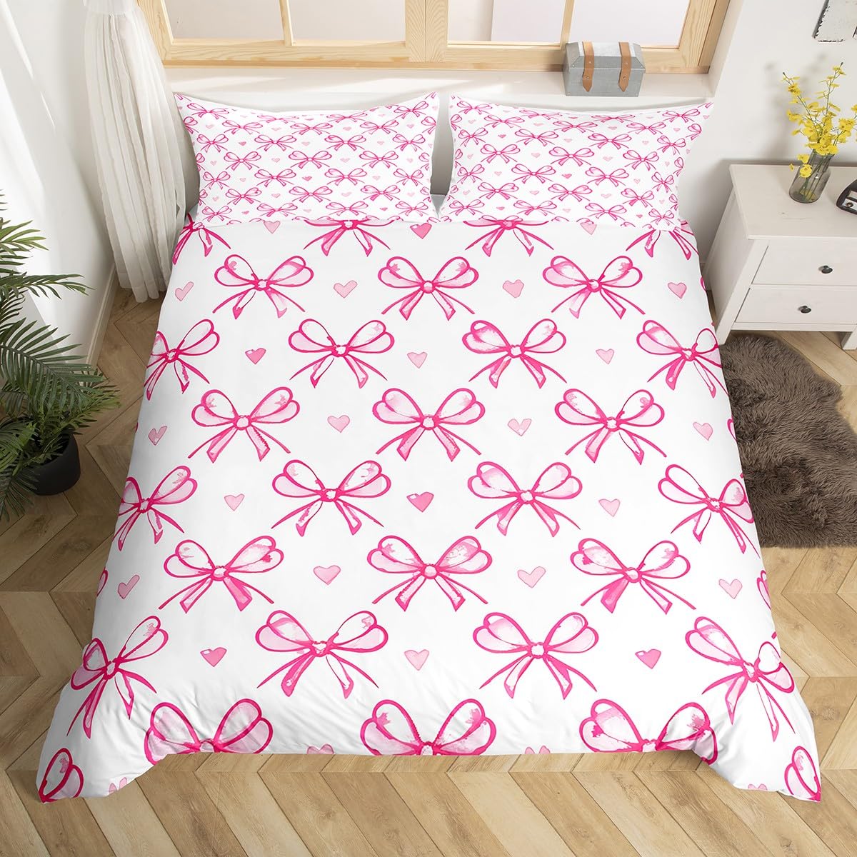 Set di biancheria da letto per bambini, 7 pezzi, con fiocco