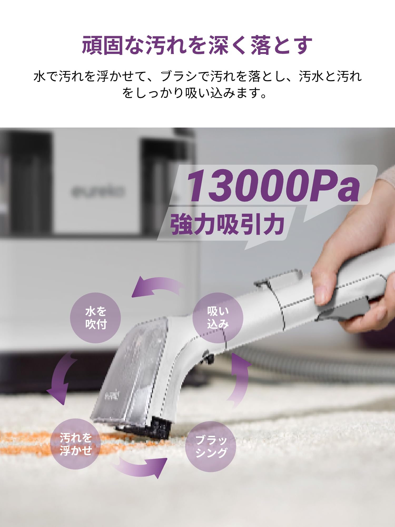 【2025新型 水加熱式】カーペットクリーナー 13000Pa 大容量 乾湿両用 2025新型 水加熱式】カーペットクリーナー 13000Pa 大容量 乾湿両用