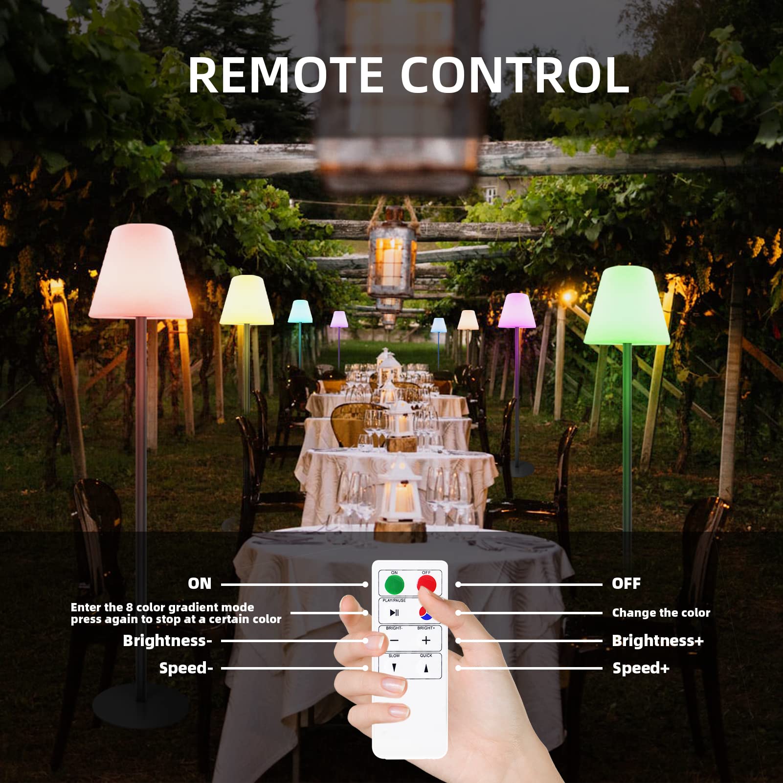 MALUX Solar Stehlampe Outdoor Mit Warmweiß RGB 8 Farben LED USB Aufladbar IP44 Wasserdicht Für Garten Terrasse Balkon Innenbereich Außenbereich Dekor 150 cm Schwarz