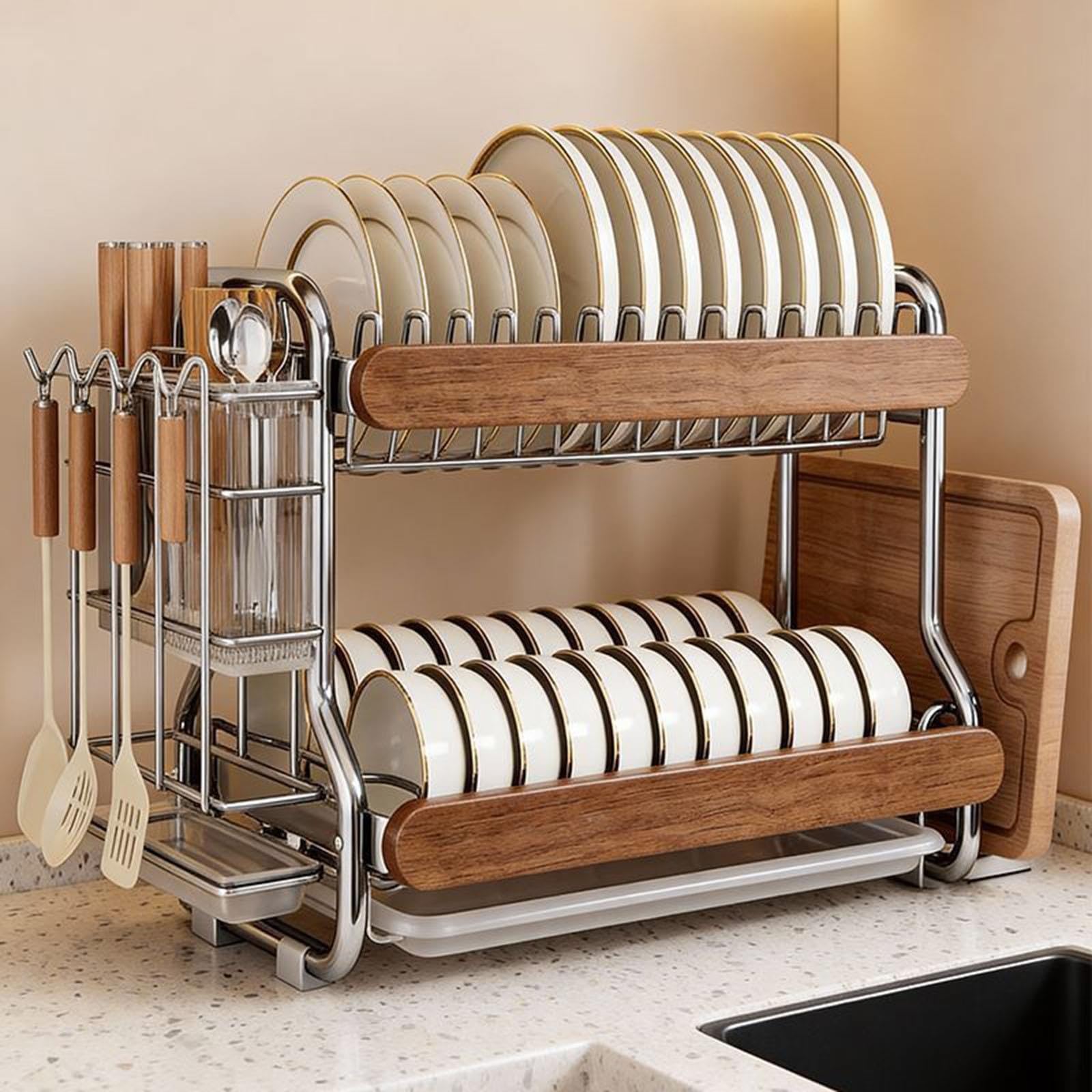 Scolapiatti scolapiatti a doppio strato