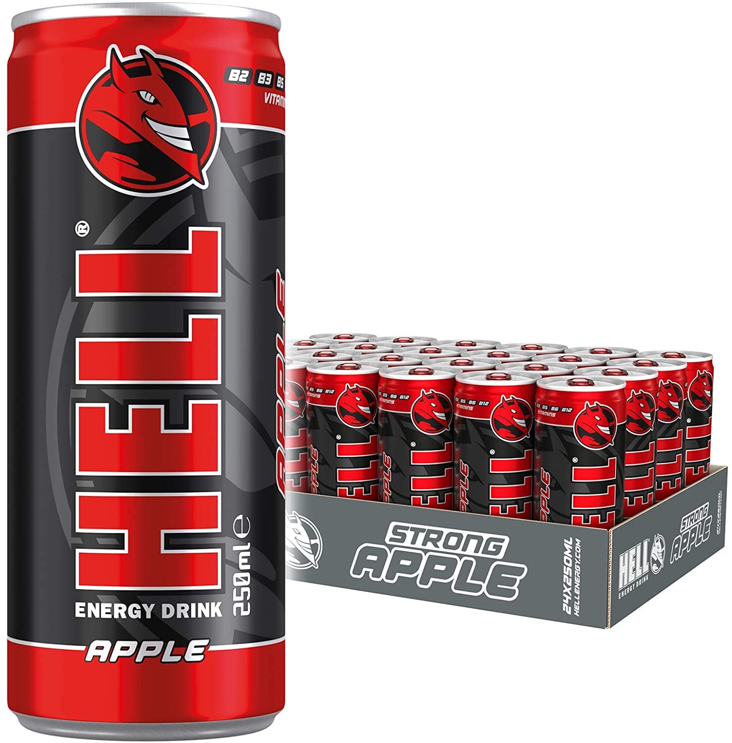 HELL ENERGY DRINK 250 ML (Apfel, 48er Packung)