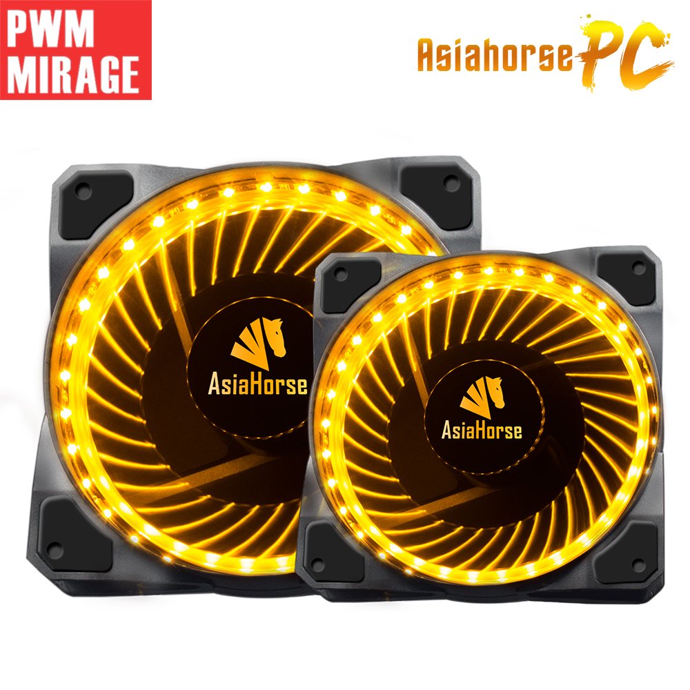 Buy 120mm pwm Fan 2PACK Asiahorse Solar Eclipse Hydraulic Bearing Quiet