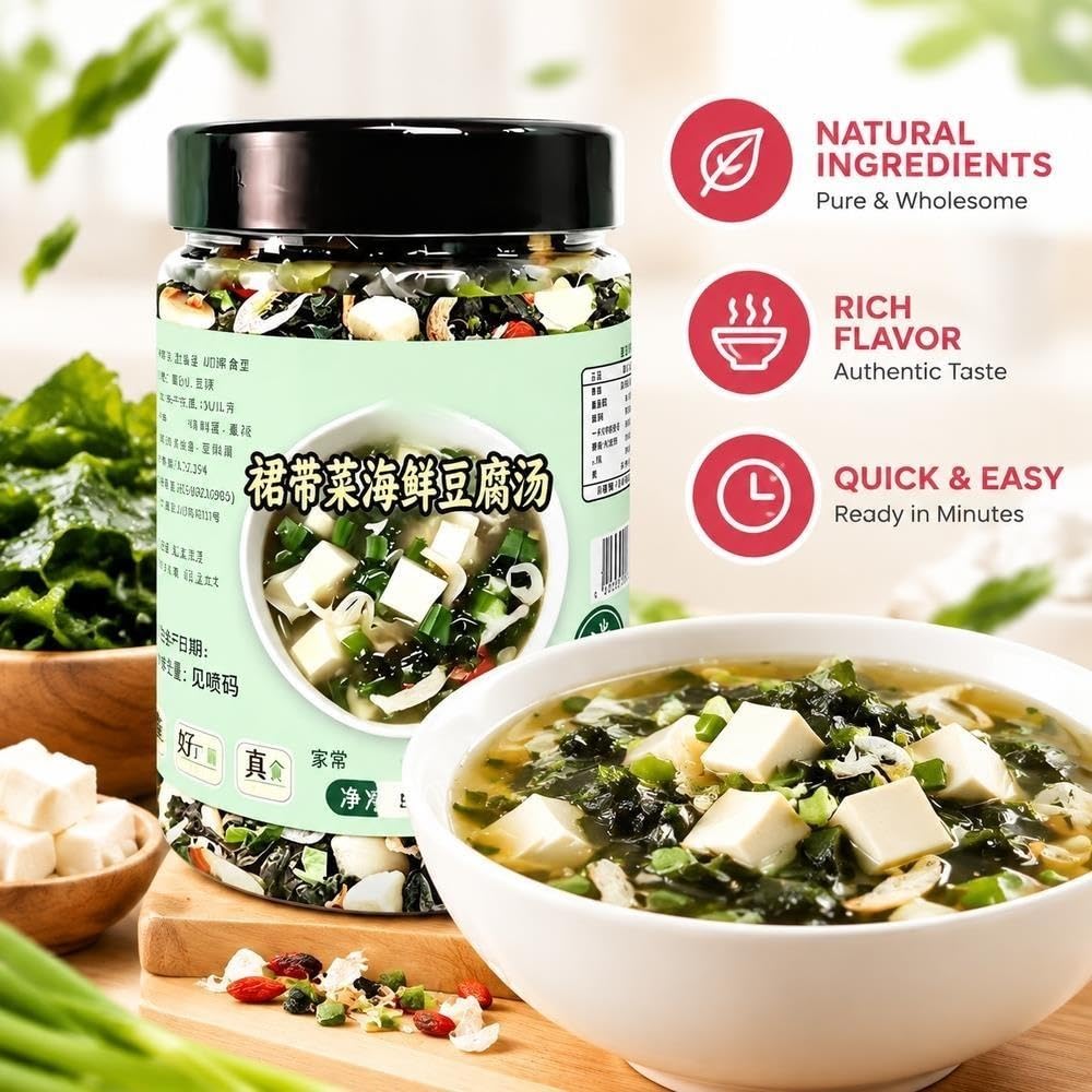 Sopa Instantánea De Mariscos Con Tofu Y Algas 100g