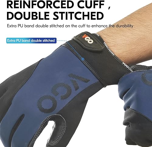 Miniatura 5 de Vgo Guantes de trabajo para hombre, guantes mecánicos, resistentes, guantes de vibración (SL8777SL7721)